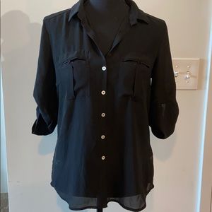 Black Button-up Blouse